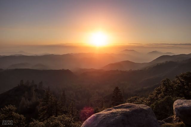 Sequoia Sunset - photograph by Zero Dean