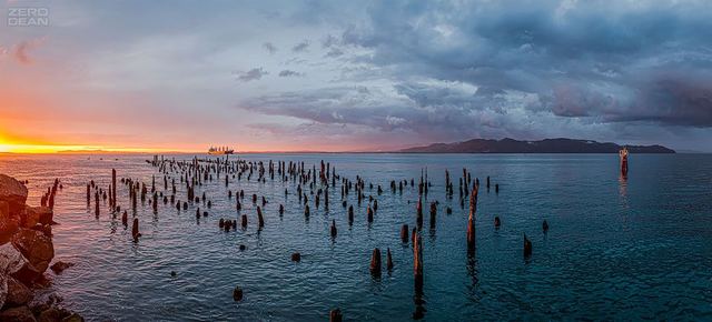 South Jetty Astoria Sunset 2010 A - photograph by Zero Dean